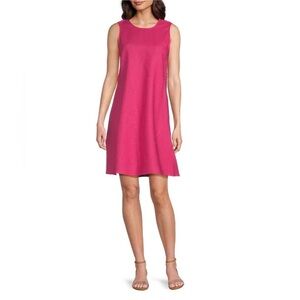 Gibson & Latimer L Woven Crew Neck Sleeveless Deep Backline Twist Caftan Dress